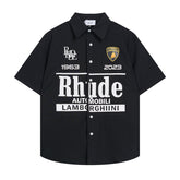 Rhude x Automobili Lamborghini Short Sleeve Button‑Up Shirt