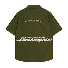 Rhude x Automobili Lamborghini Short Sleeve Button‑Up Shirt