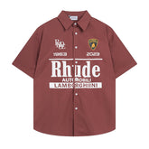 Rhude x Automobili Lamborghini Short Sleeve Button‑Up Shirt