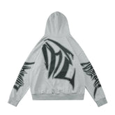 Mixed Emotion Grey Hoodie – Black Art Font Back Print