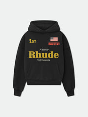 RHUDE 1st Pirelli World Championship Racing Hoodie Black