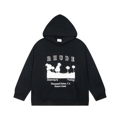 RHUDE Thousand Palms Desert Oasis Graphic Hoodie Black