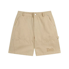 Rhude Khaki Rivet Cargo Shorts