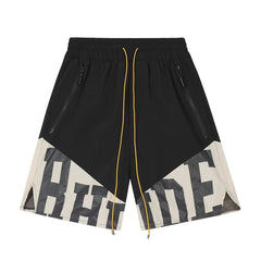 Rhude Color Block Zip Pocket Street Shorts